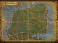 Карта острова Оскверненный лес